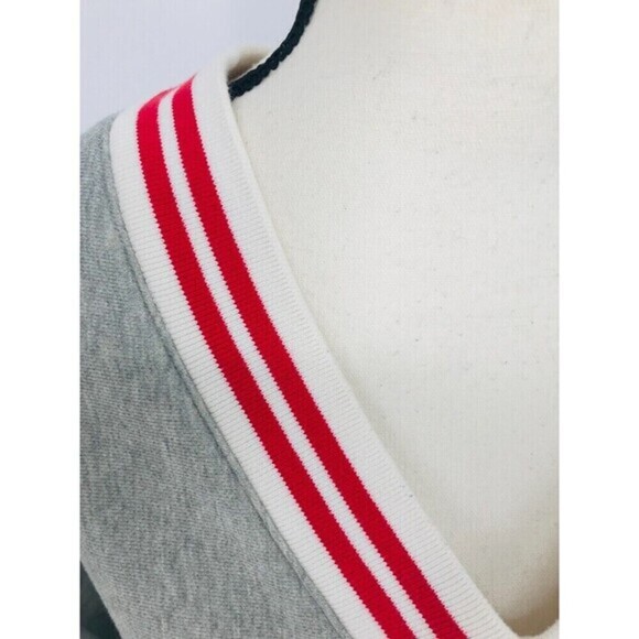 Champion Life Reverse Weave Yarn Dye Stripe Cropped V-Neck Sweatshirt‎ Women's S - Picture 7 of 12